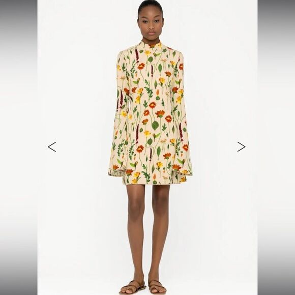 NWT Agua by Agua Bendita  Sur Primavera Silk Jacquard Mini Dress Large - Picture 16 of 16